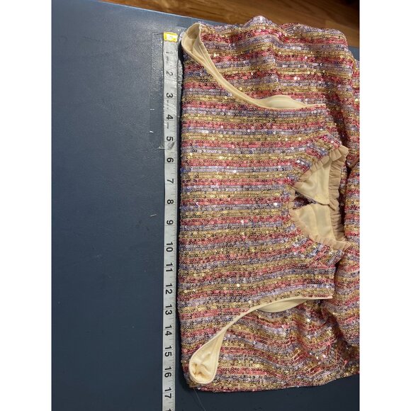 Julia Jordan Multicolor Sequin Shift Dress Sz 8 Event Paty NYE Coquette - Picture 4 of 13